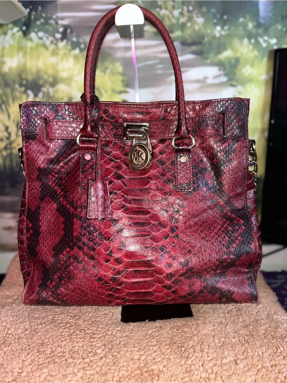 Michael Kors Anaconda large satchel tote - Picture 4 of 13